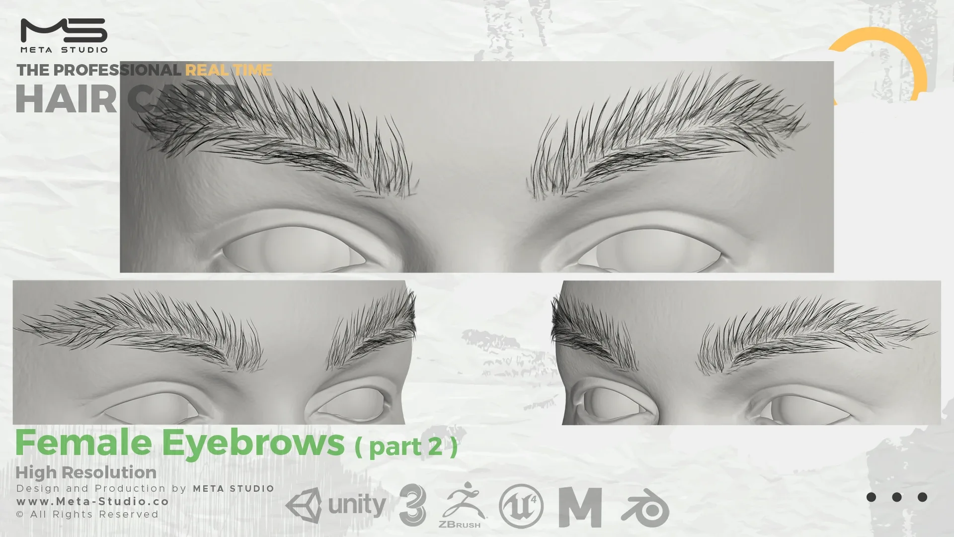 Female Eyebrows Part 2 - Professional Realtime Hair card