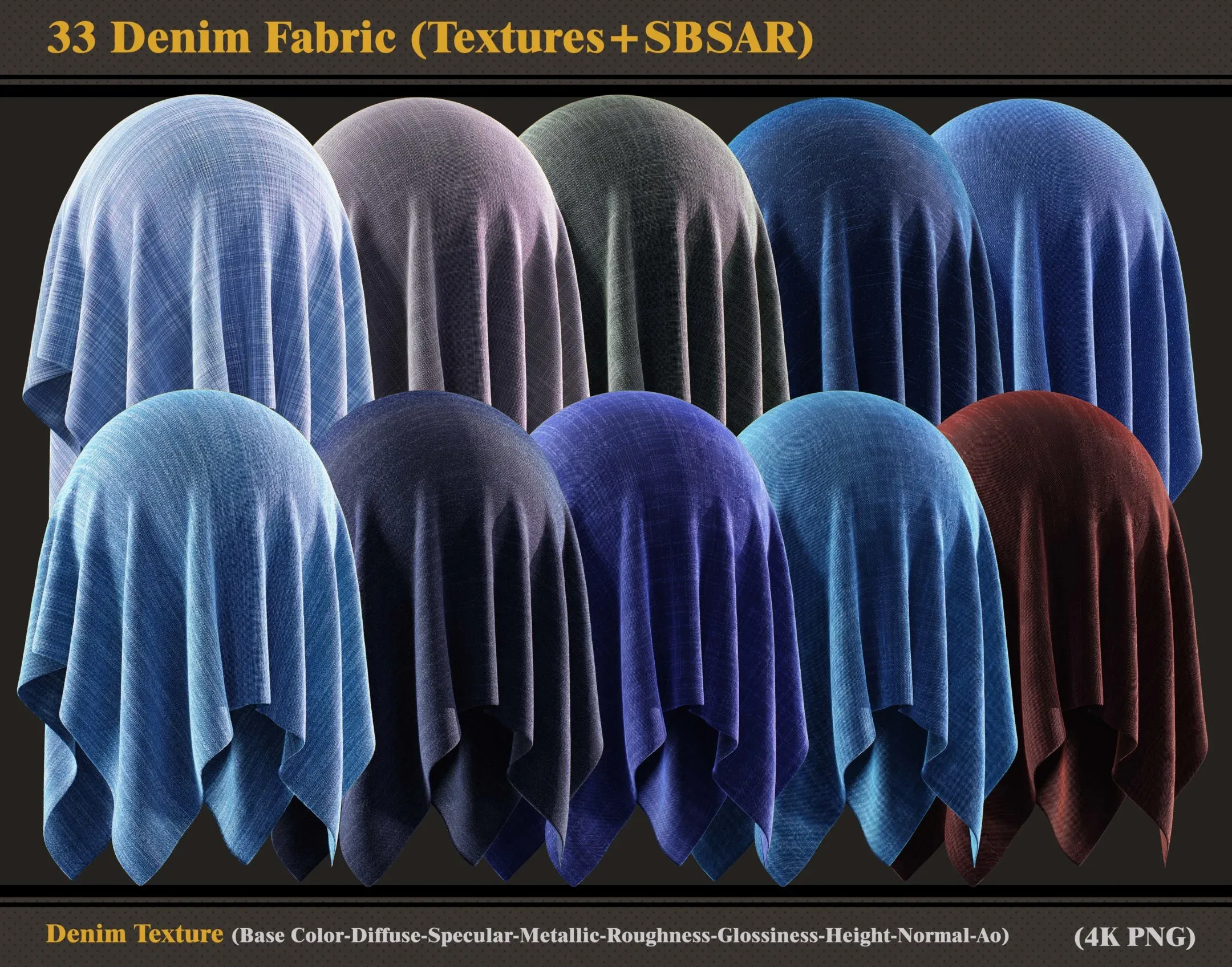 33 Denim fabric (Textures + SBSAR)