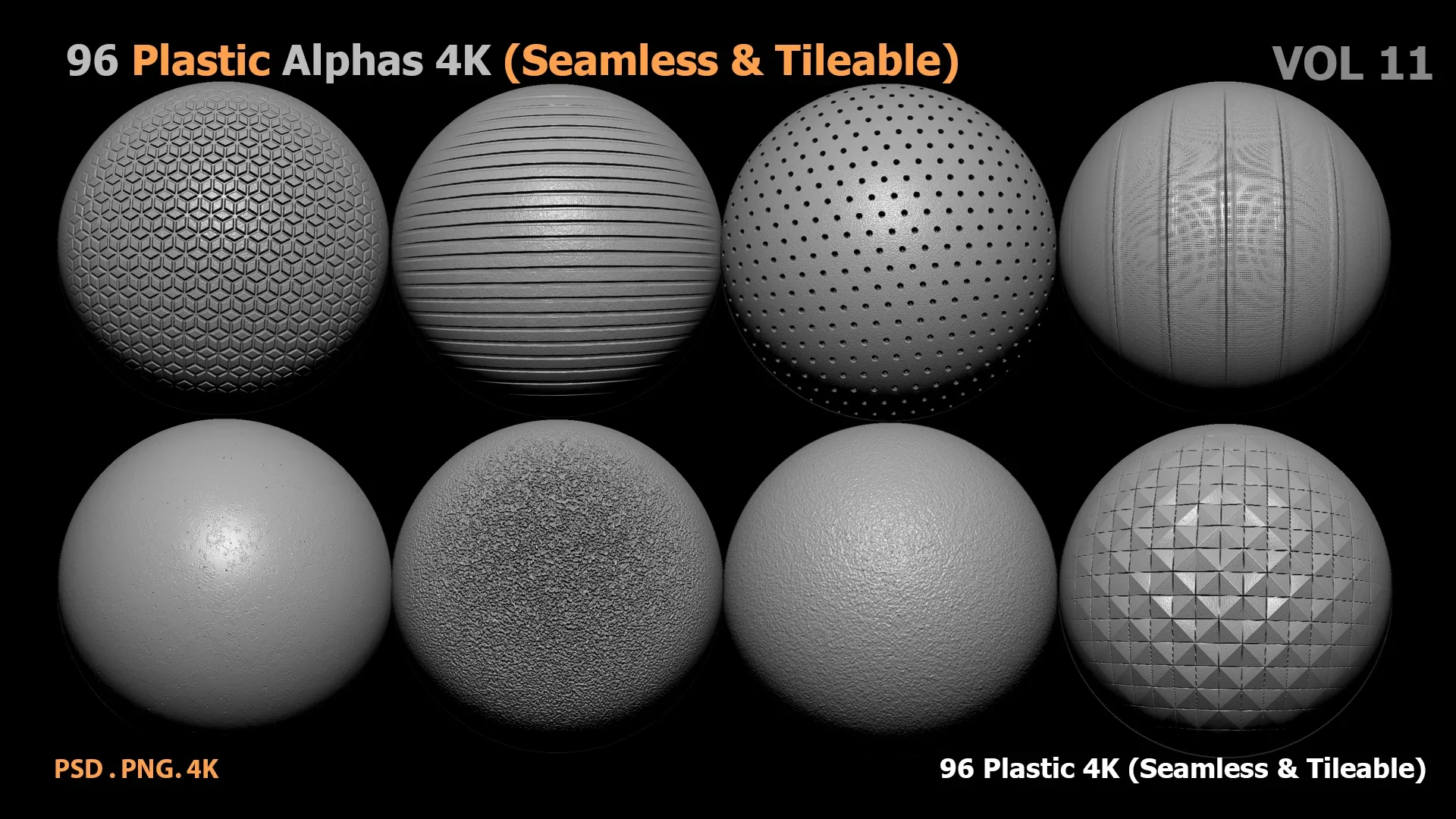 96 Plastic Alphas (Seamless & Tileable) - FlippedNormals