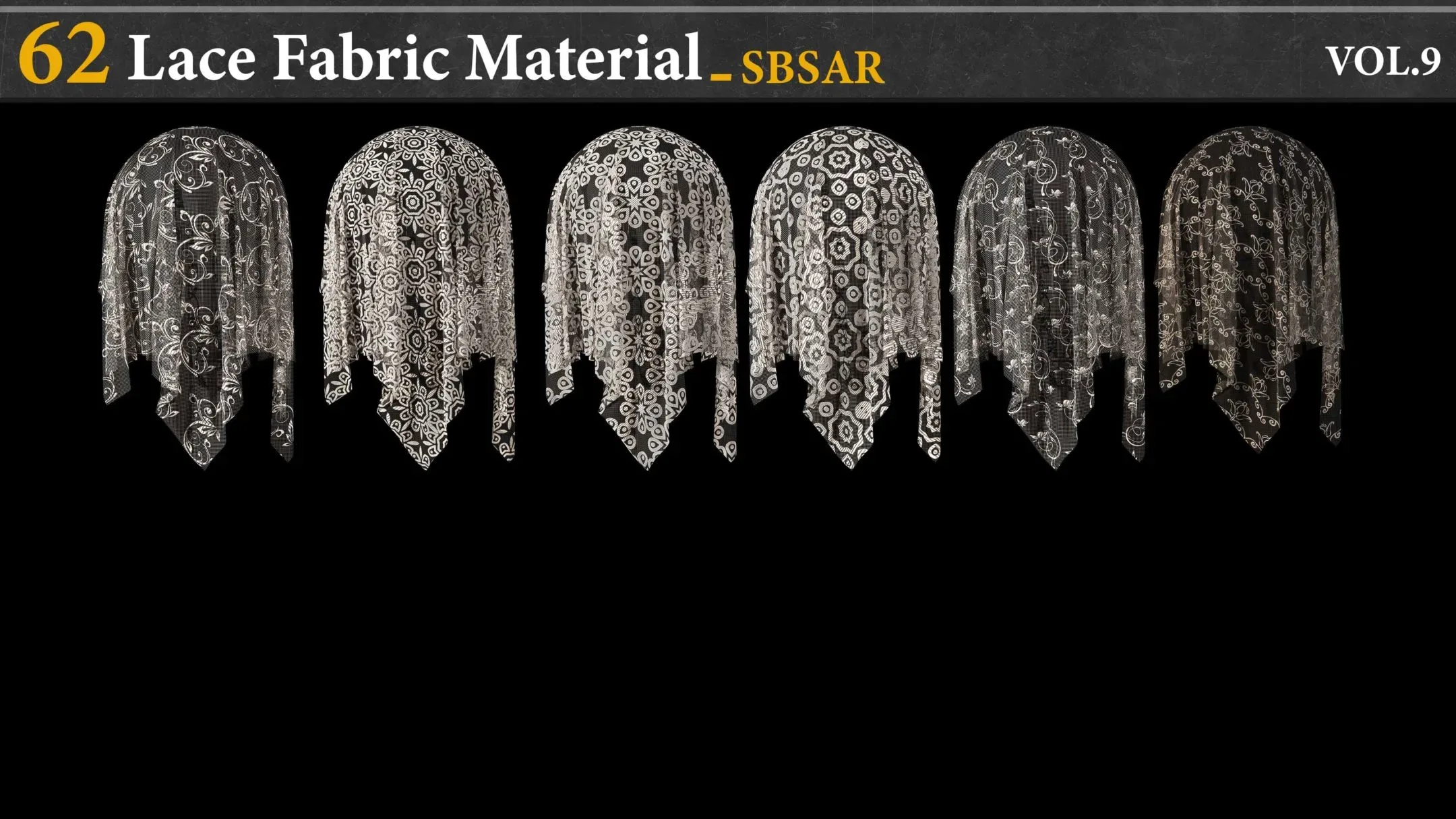 62 Lace Fabric Material_SBSAR_VOL.9