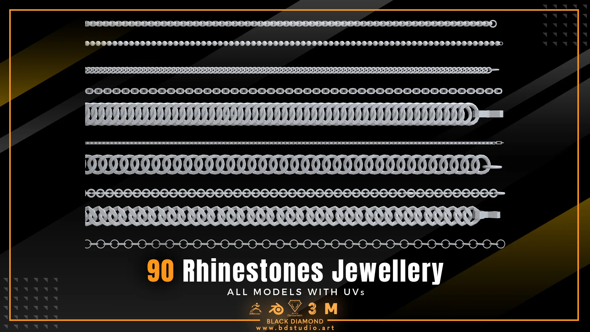 90 Rhinestones Jewellery