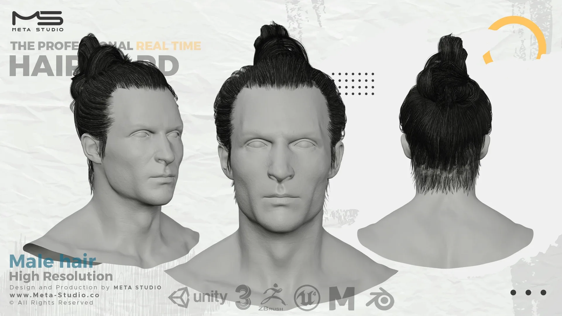 30 Male Hair (Bundle) Realtime Hair card - 50% OFF