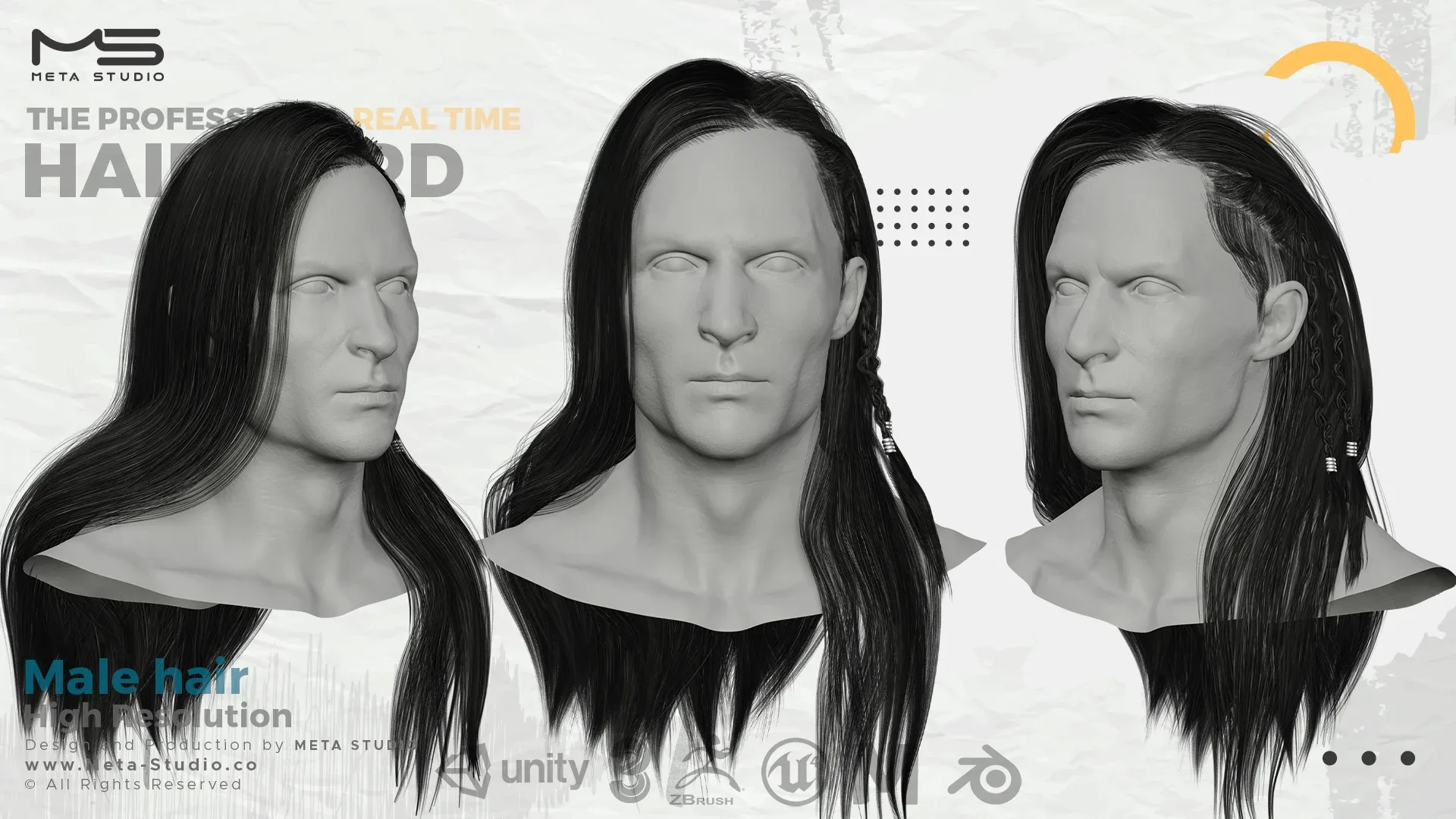 30 Male Hair (Bundle) Realtime Hair card - 50% OFF