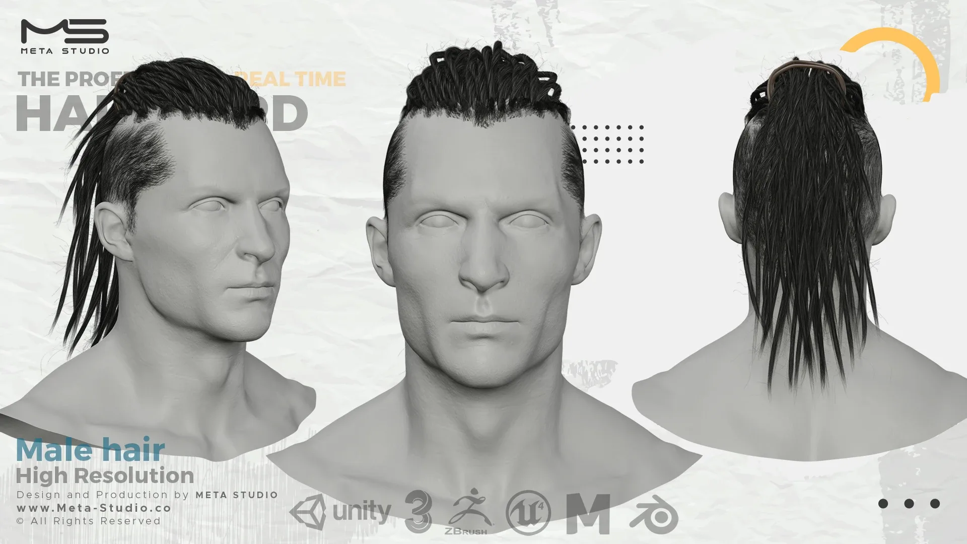 30 Male Hair (Bundle) Realtime Hair card - 50% OFF