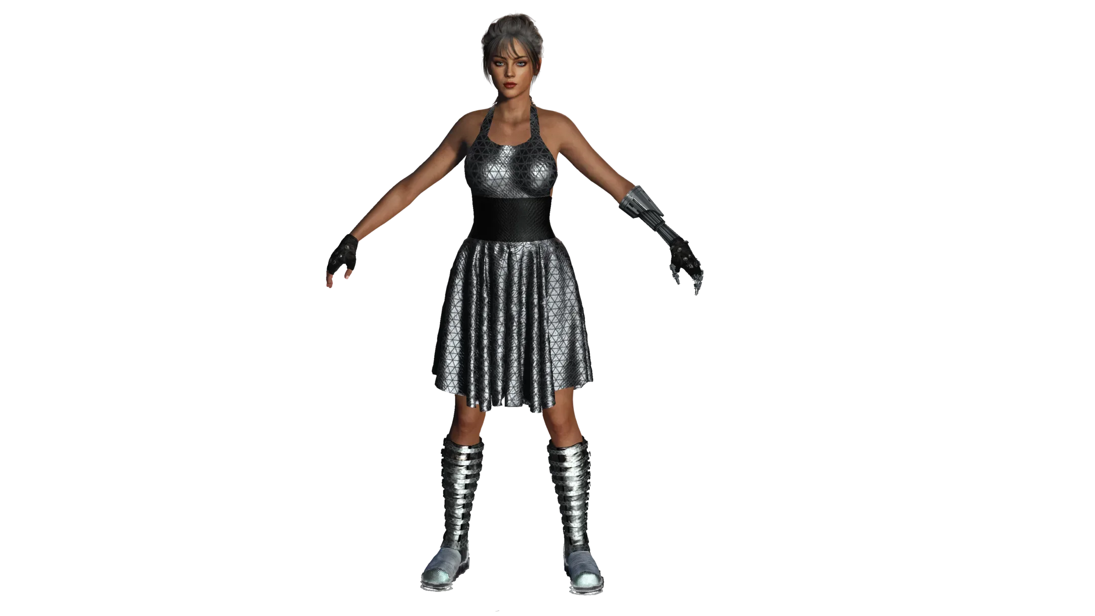 AAA 3D Cyborg Futuristic Girl - Game Ready Realistic Character