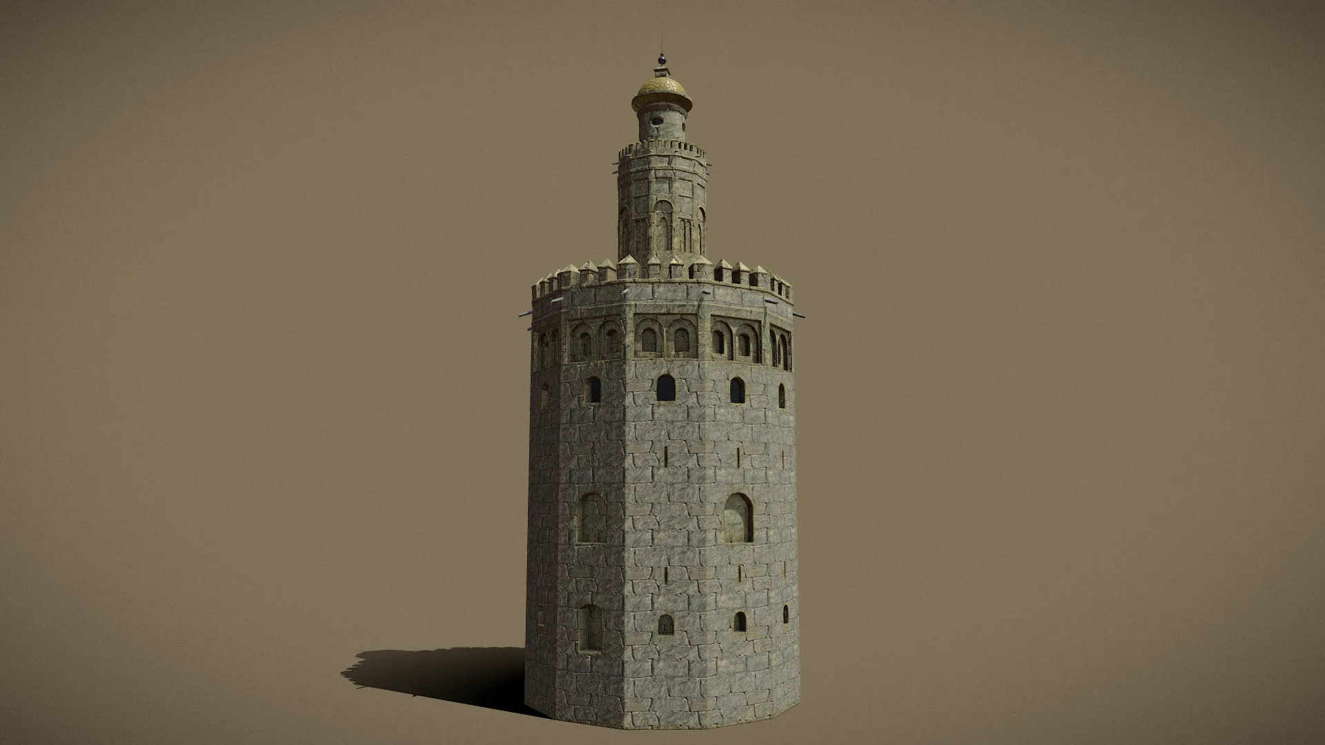 Torre Del Oro - Stylised 3D Model