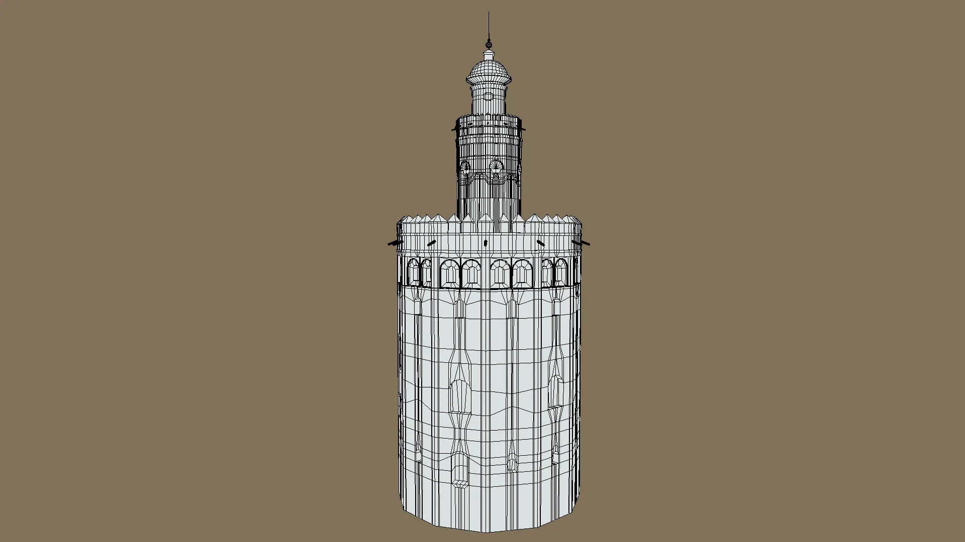 Torre Del Oro - Stylised 3D Model