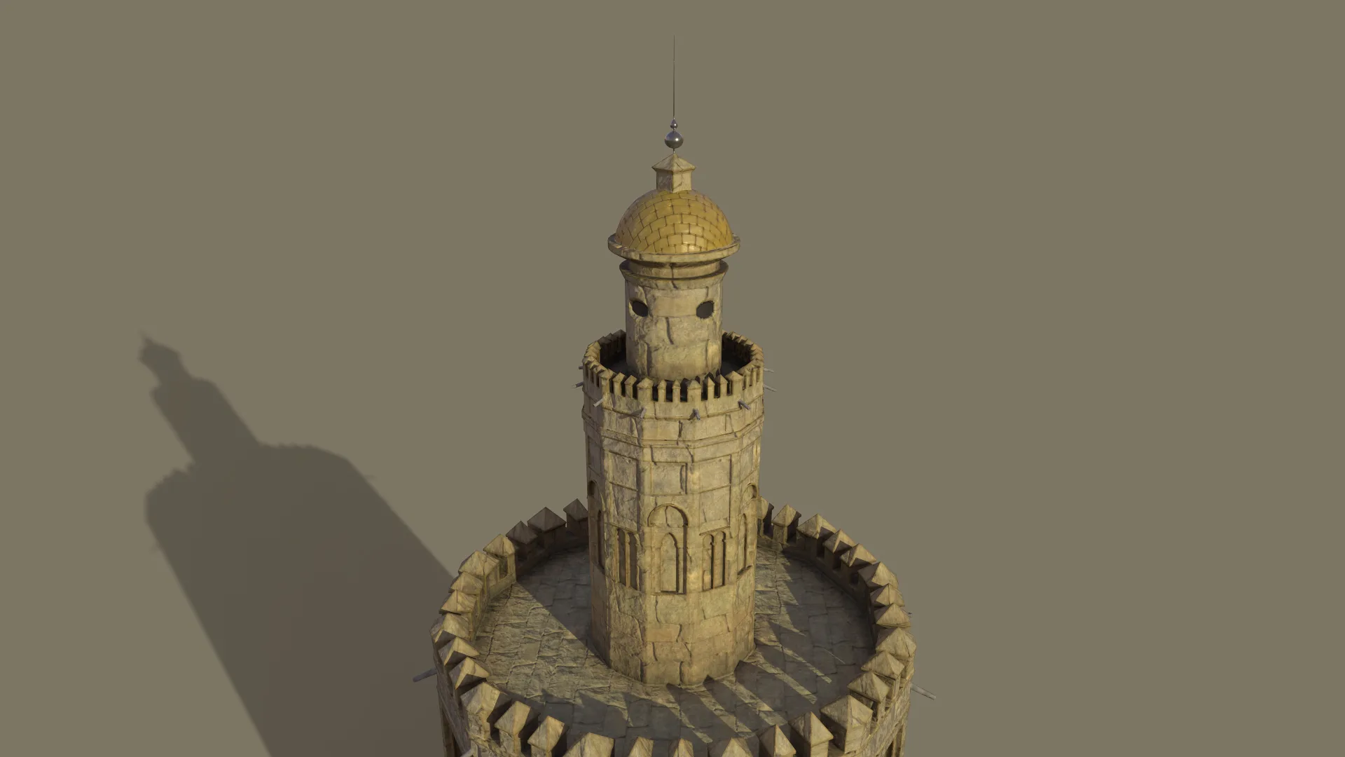 Torre Del Oro - Stylised 3D Model