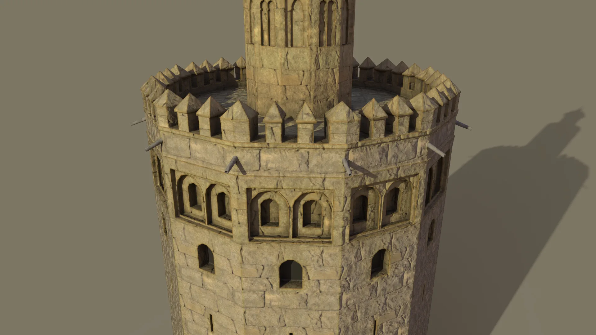 Torre Del Oro - Stylised 3D Model