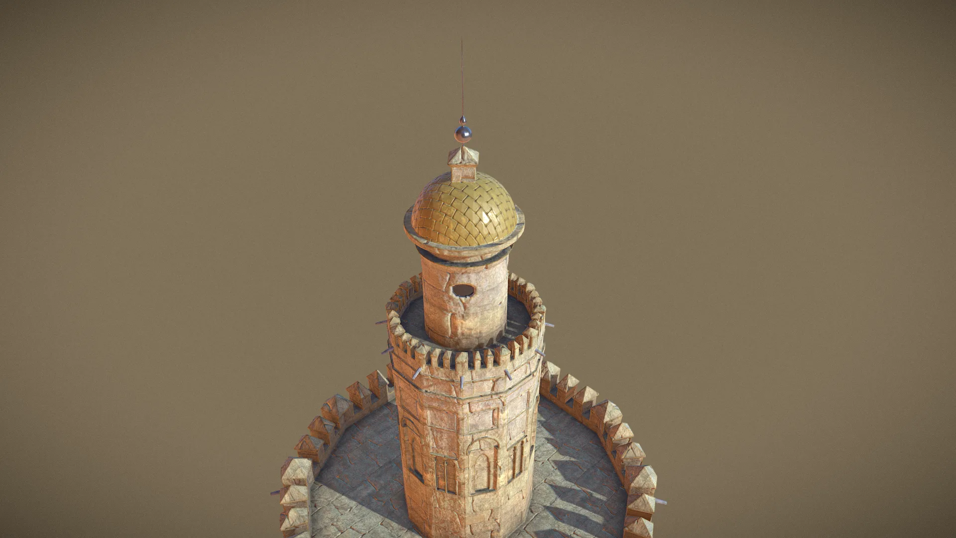 Torre Del Oro - Stylised 3D Model