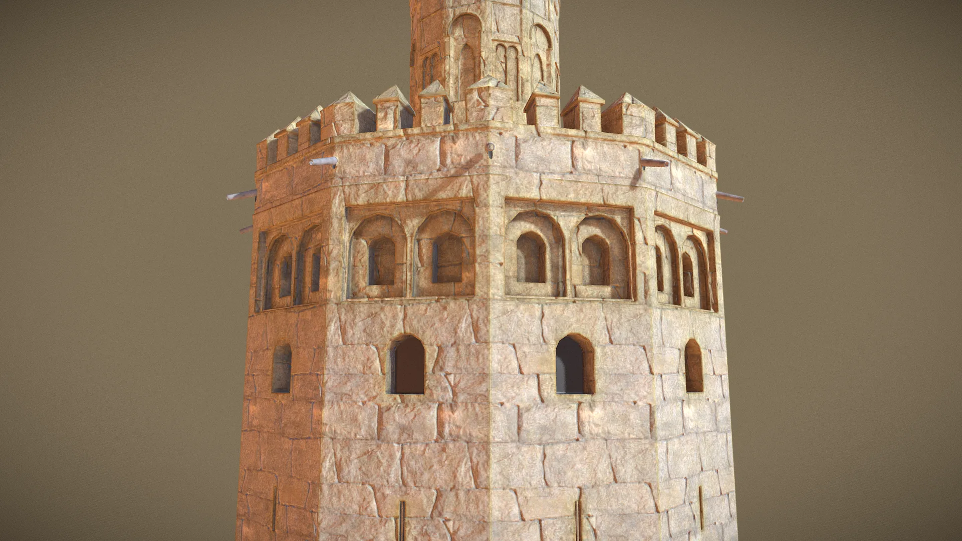 Torre Del Oro - Stylised 3D Model