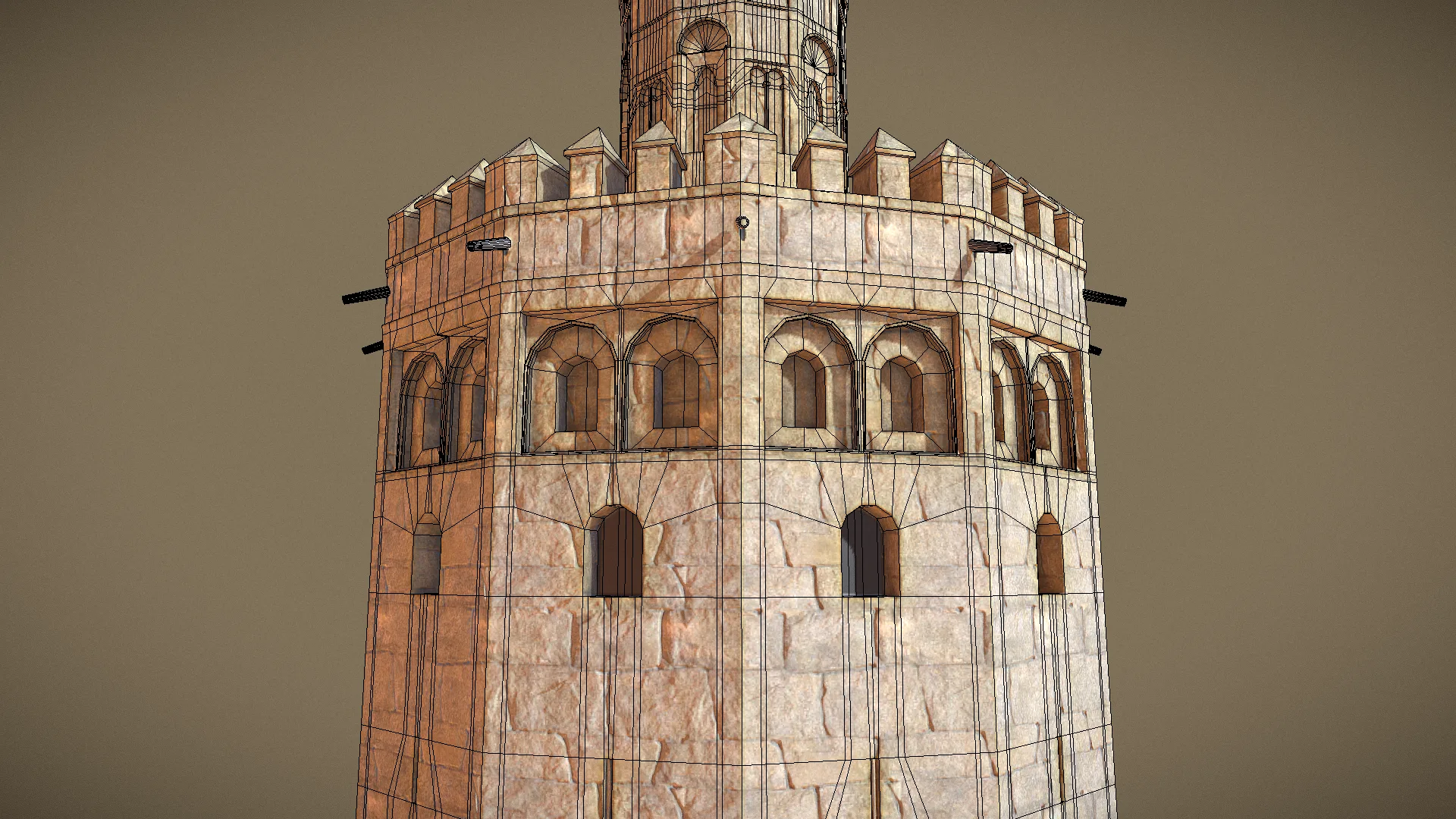 Torre Del Oro - Stylised 3D Model