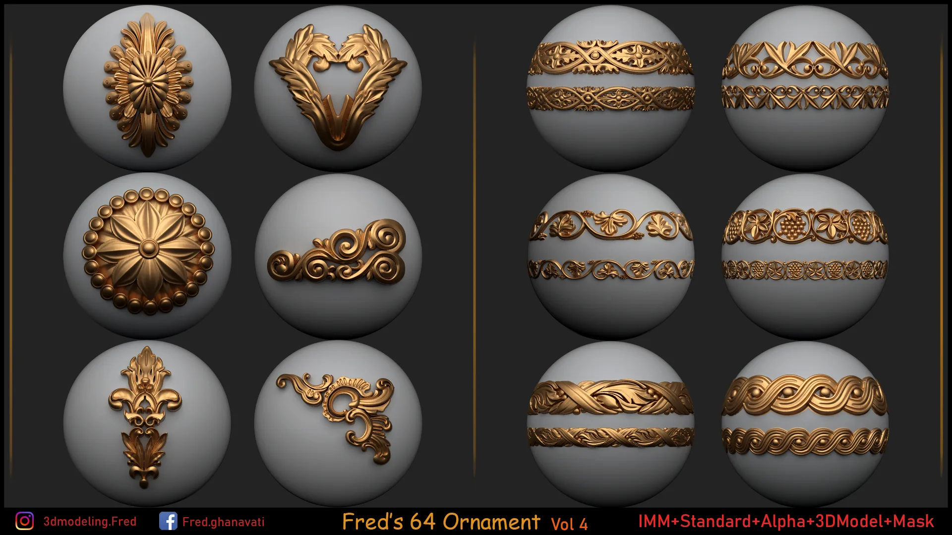 Fred's 64 Ornament IMM + 3D Model Vol 4