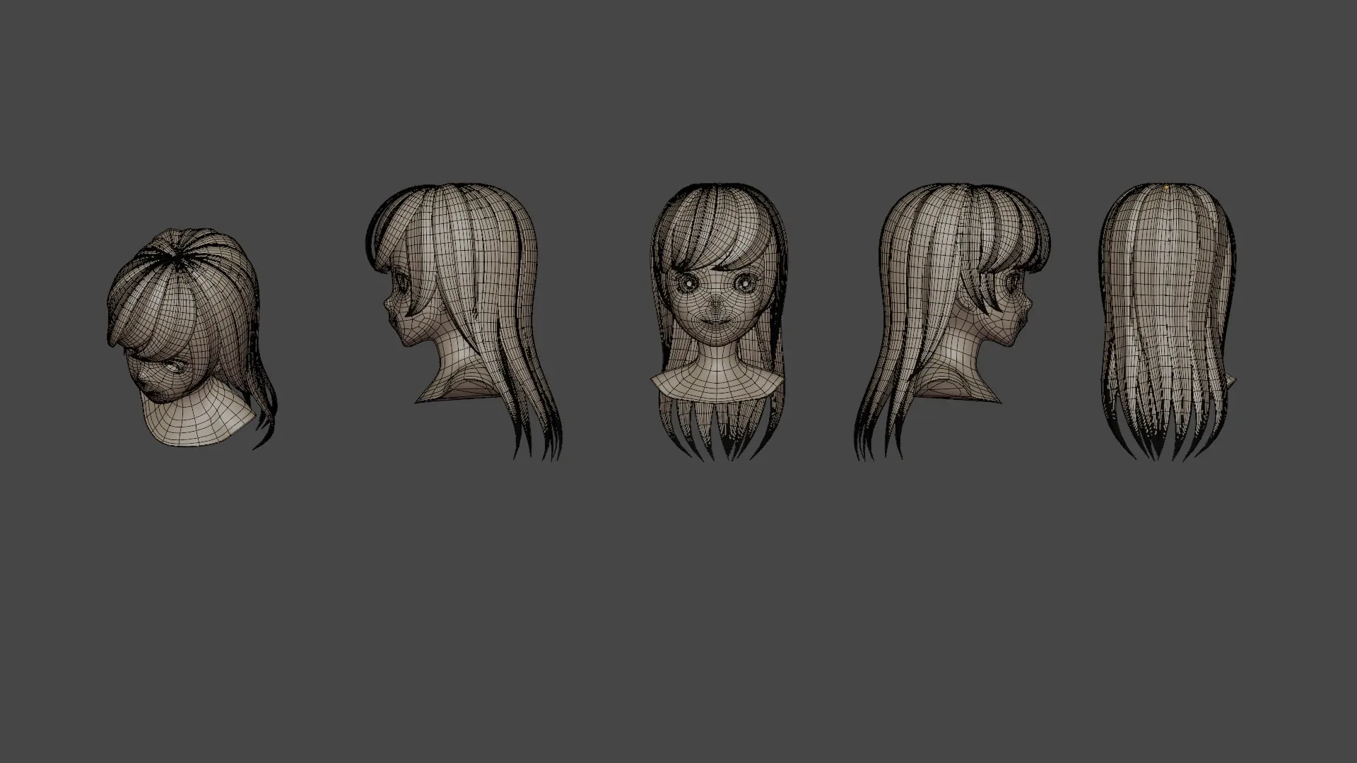 Hair Pack 10 Models