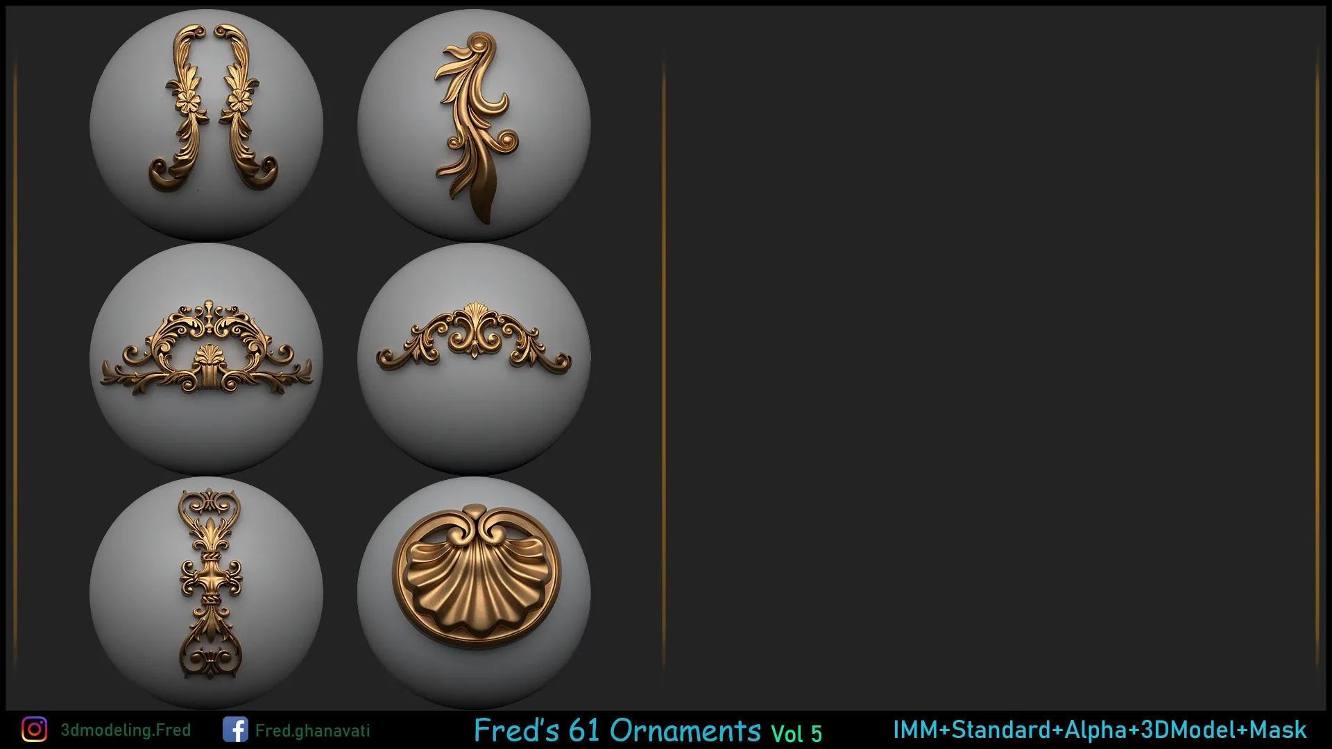 Fred's 61 Ornament IMM+ 3dModels Vol 5