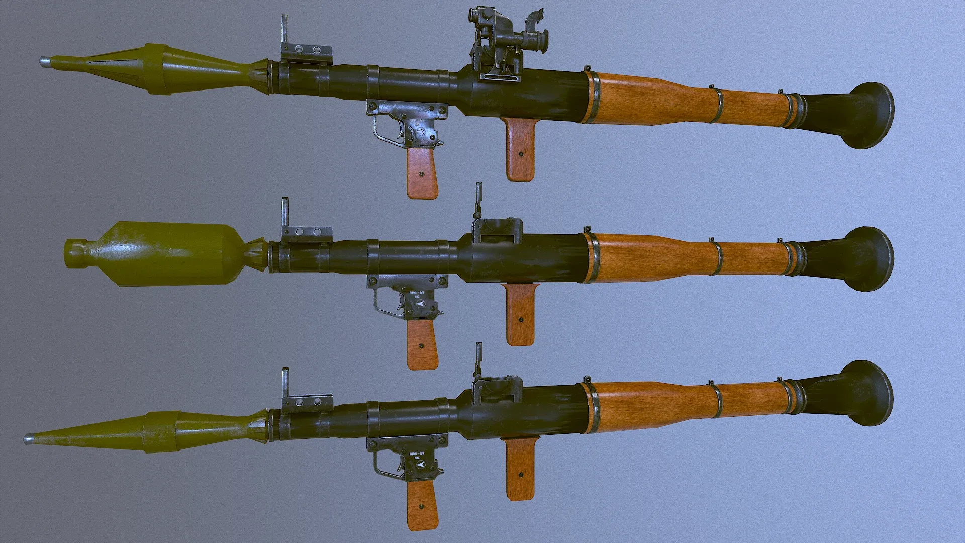 RPG 7 Launcher for Games Low Poly