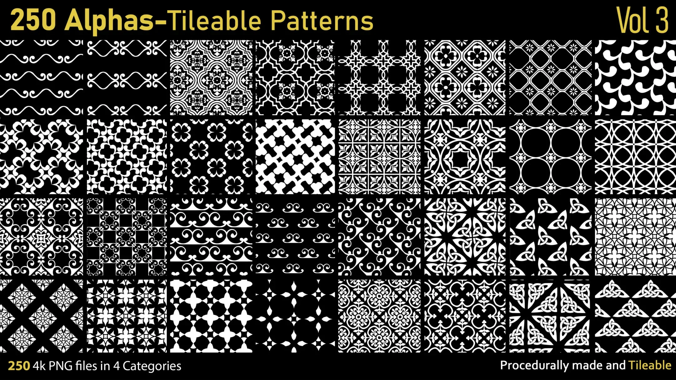 250-Alphas-Tileable Patterns-vol3