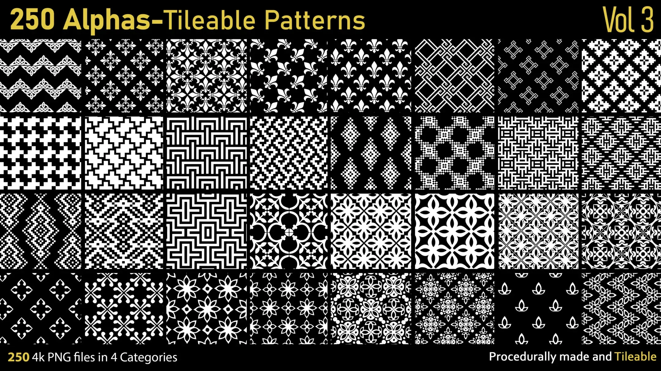 250-Alphas-Tileable Patterns-vol3