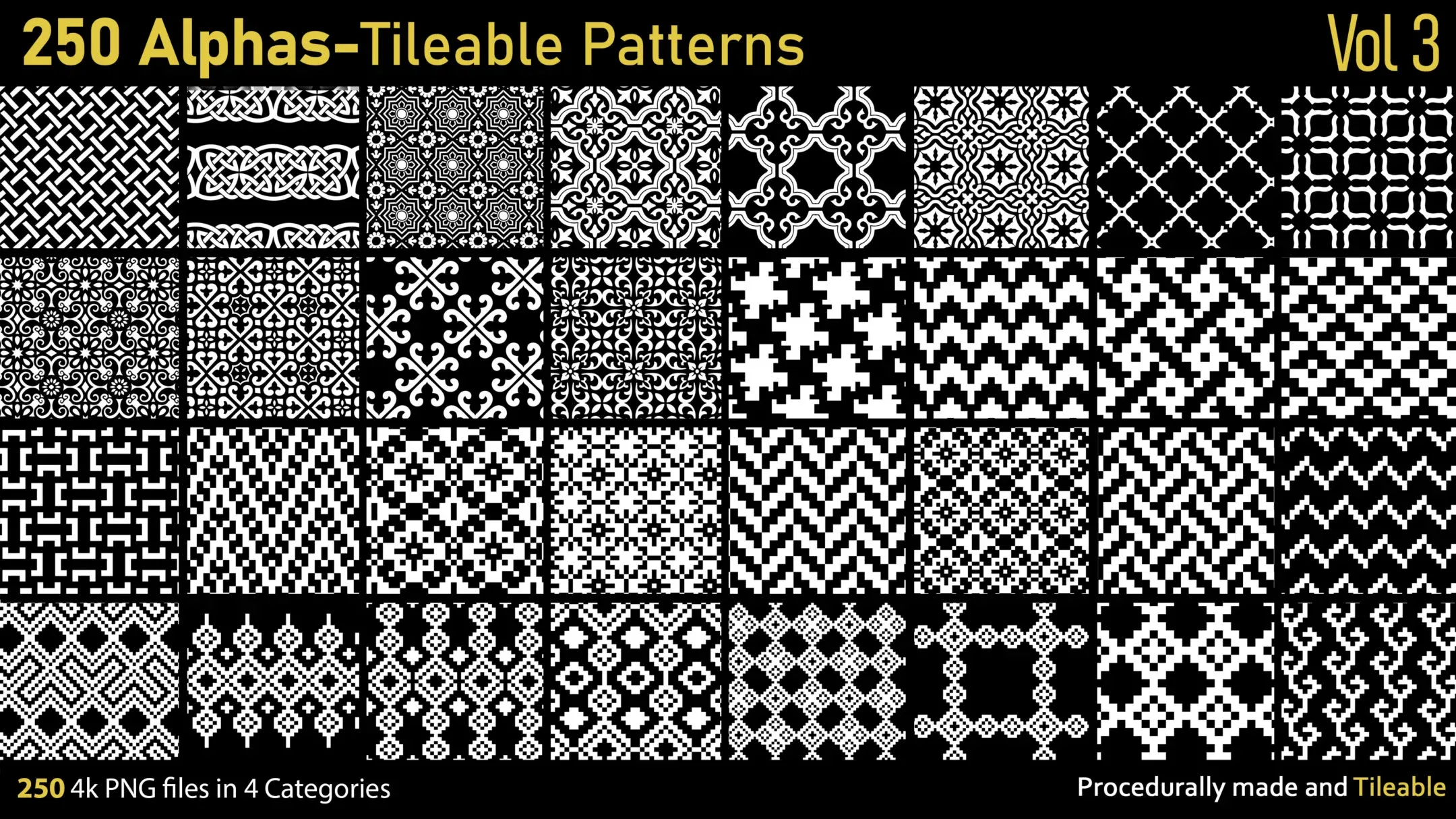 250-Alphas-Tileable Patterns-vol3