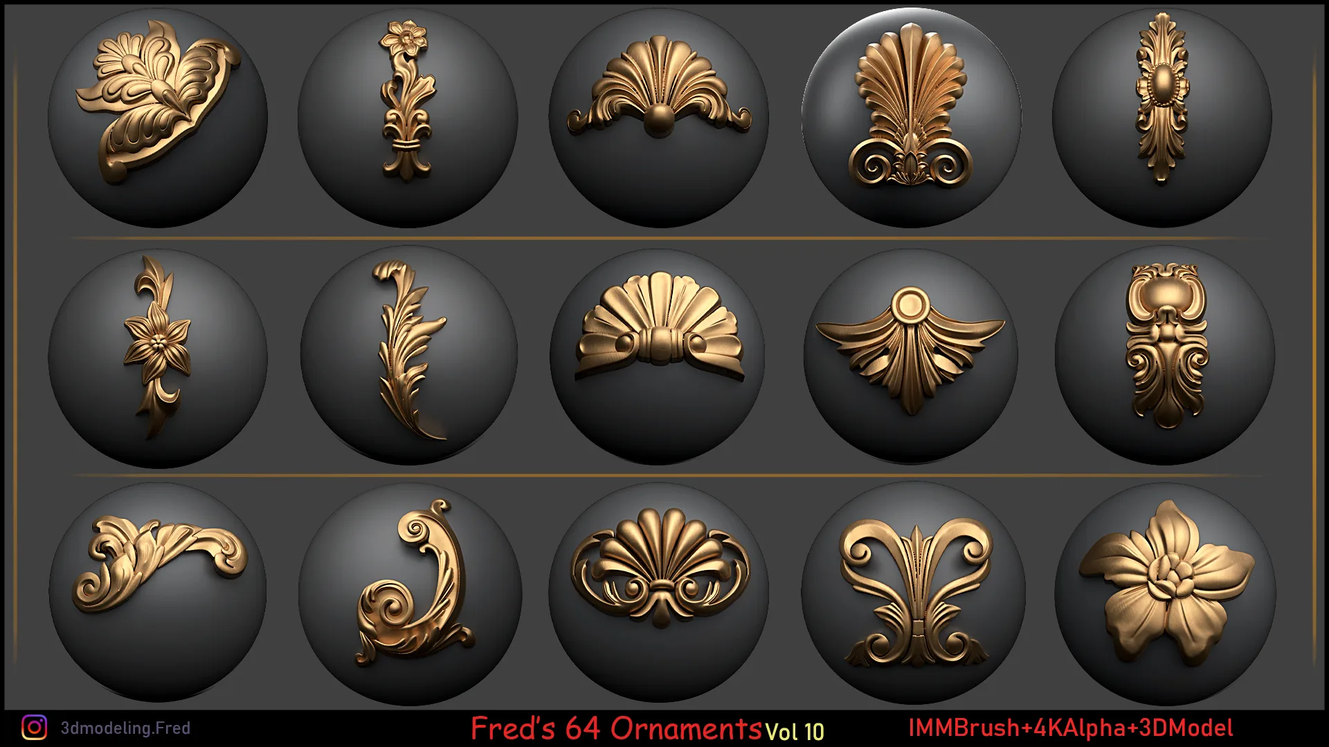 Fred's Ornament IMM+ 3dModels Vol 10