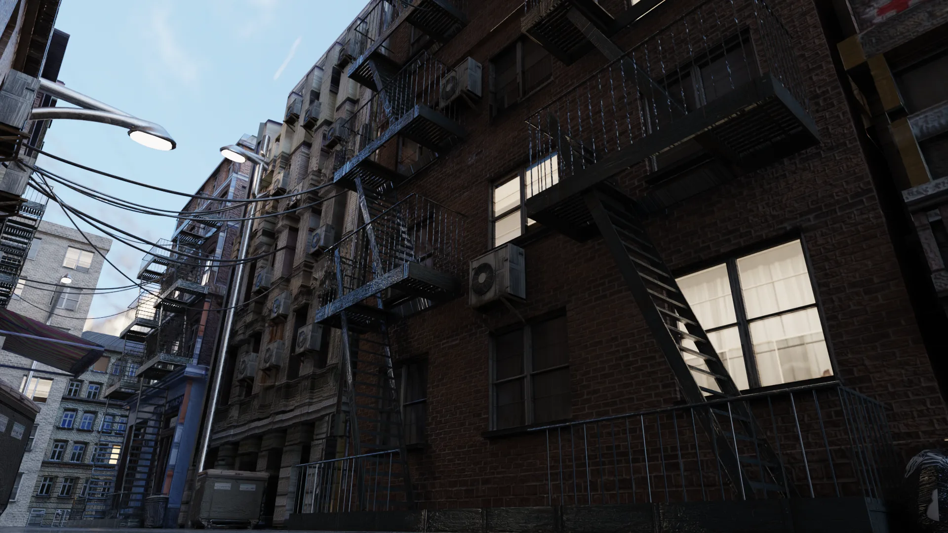 New York Alley Scene