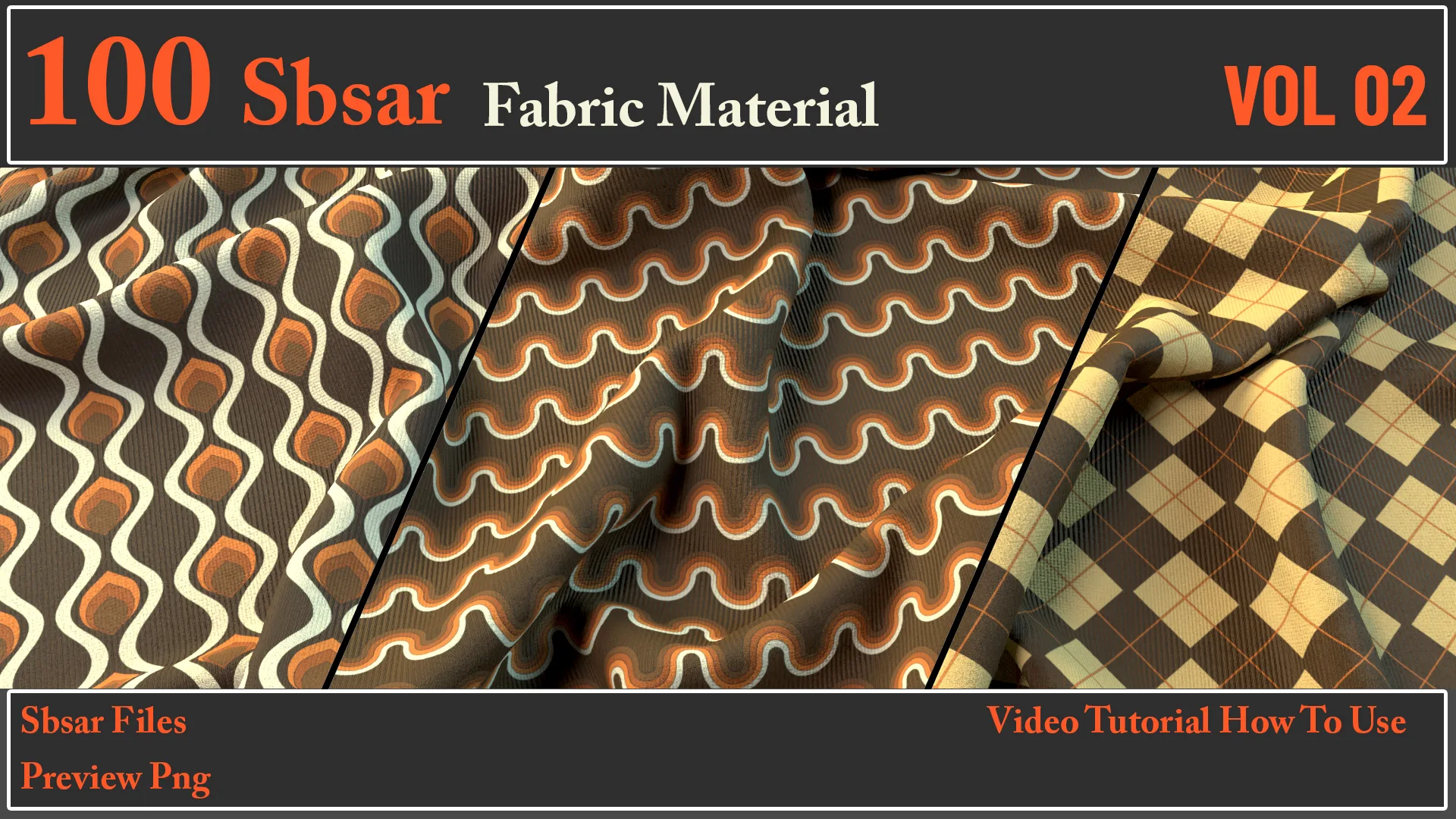 100 SBSAR Files Fabric Materials VOL 02 + Video How To Use