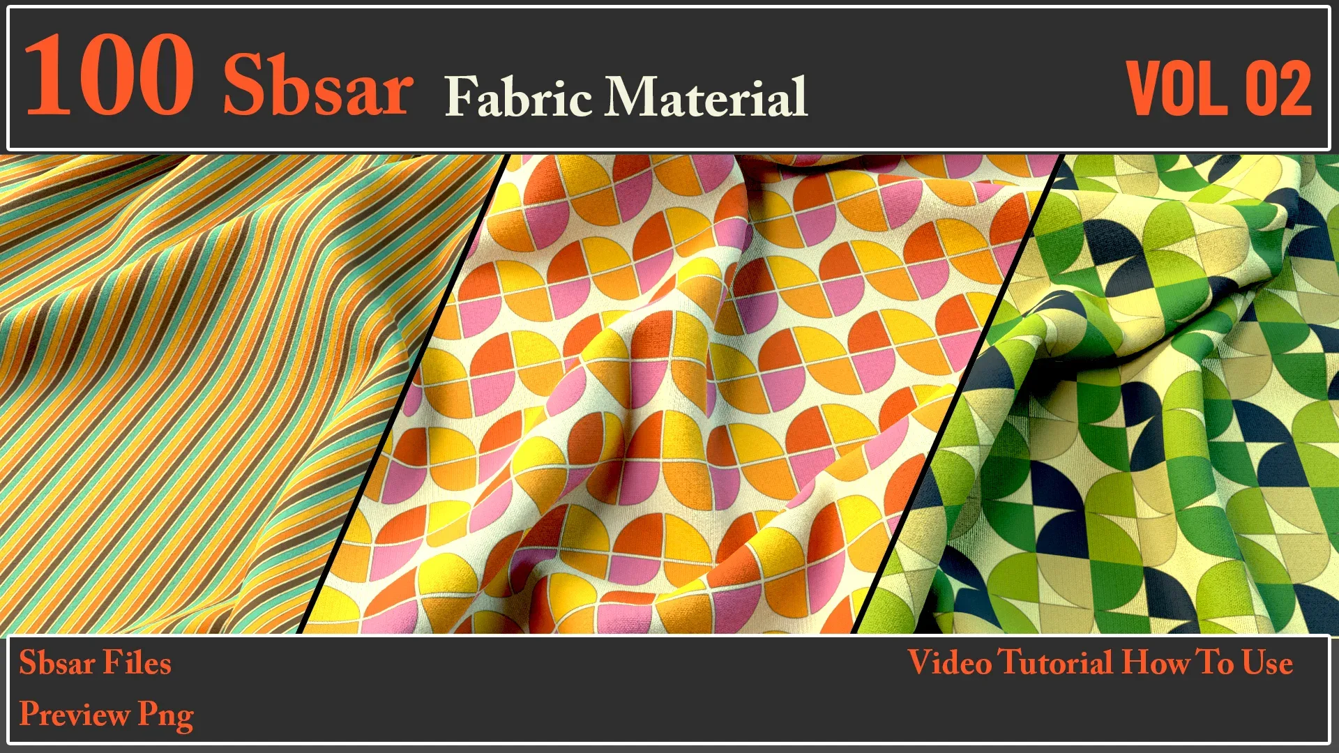 100 SBSAR Files Fabric Materials FlippedNormals