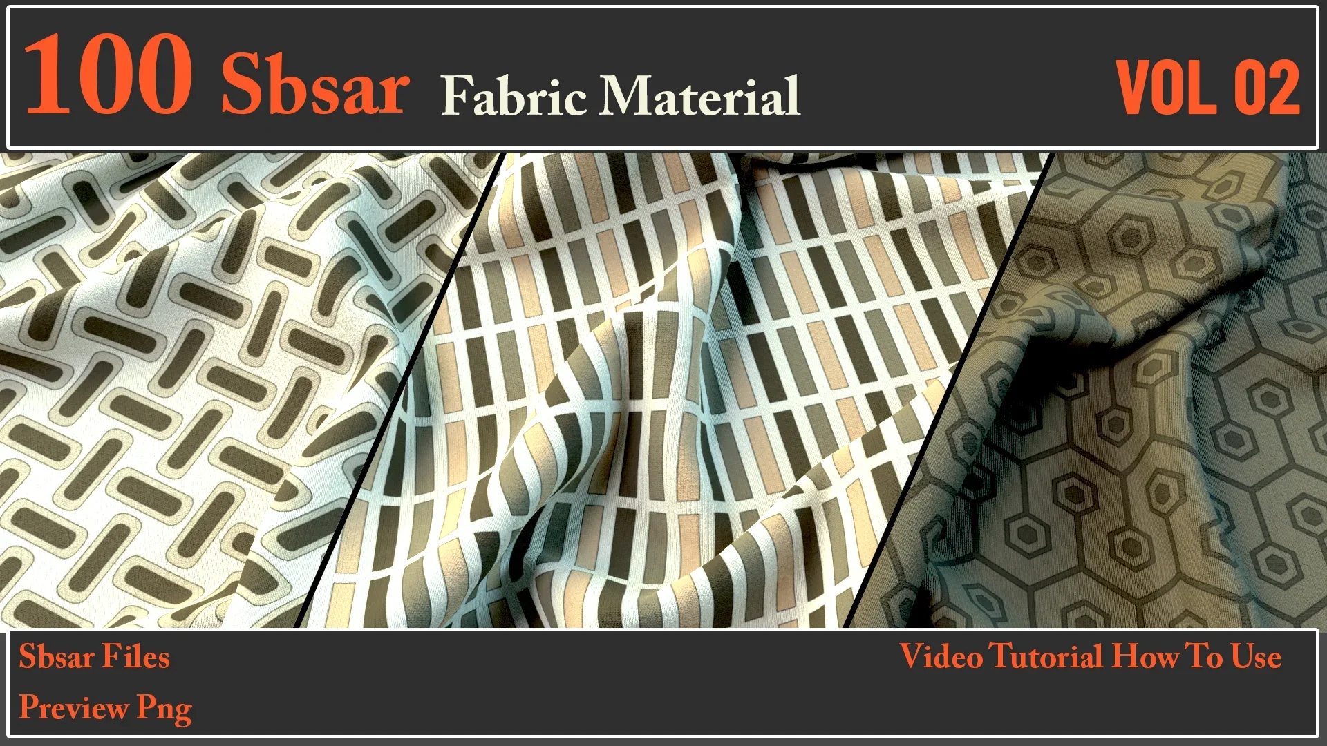 100 SBSAR Files Fabric Materials VOL 02 + Video How To Use