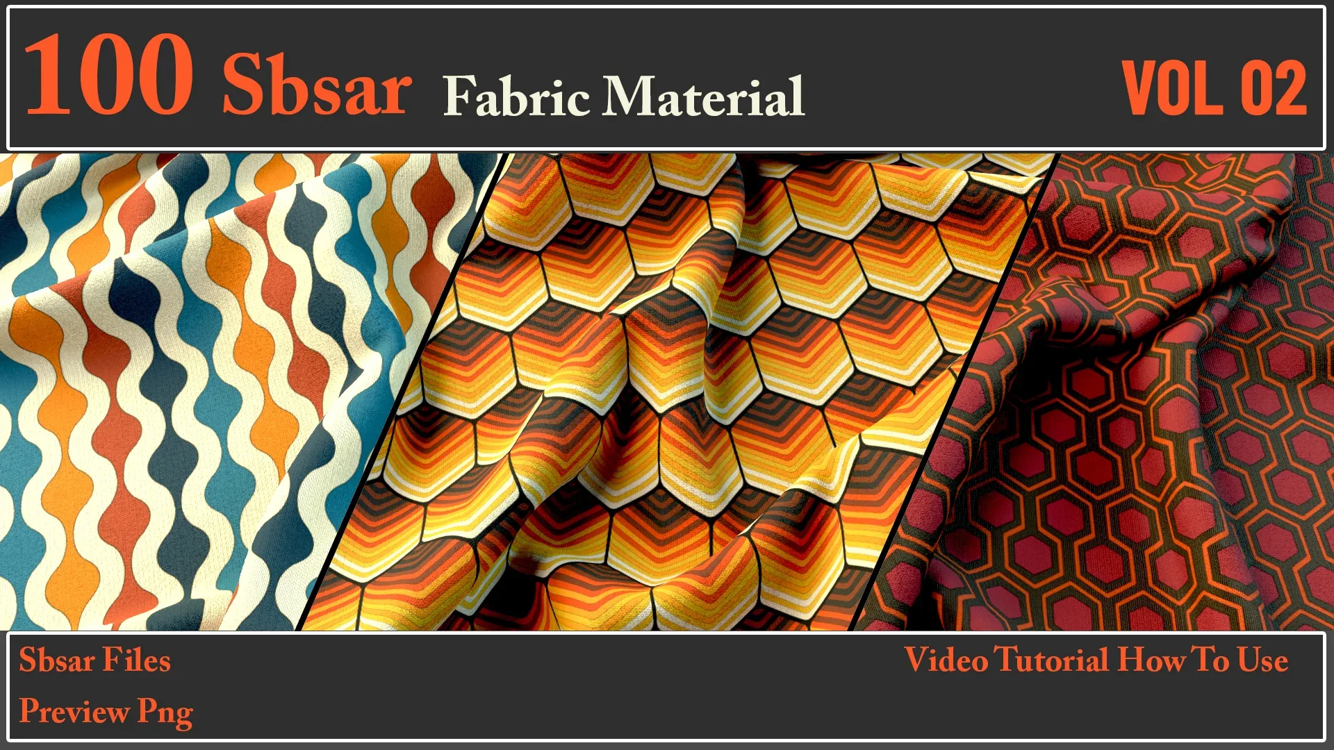 100 SBSAR Files Fabric Materials VOL 02 + Video How To Use