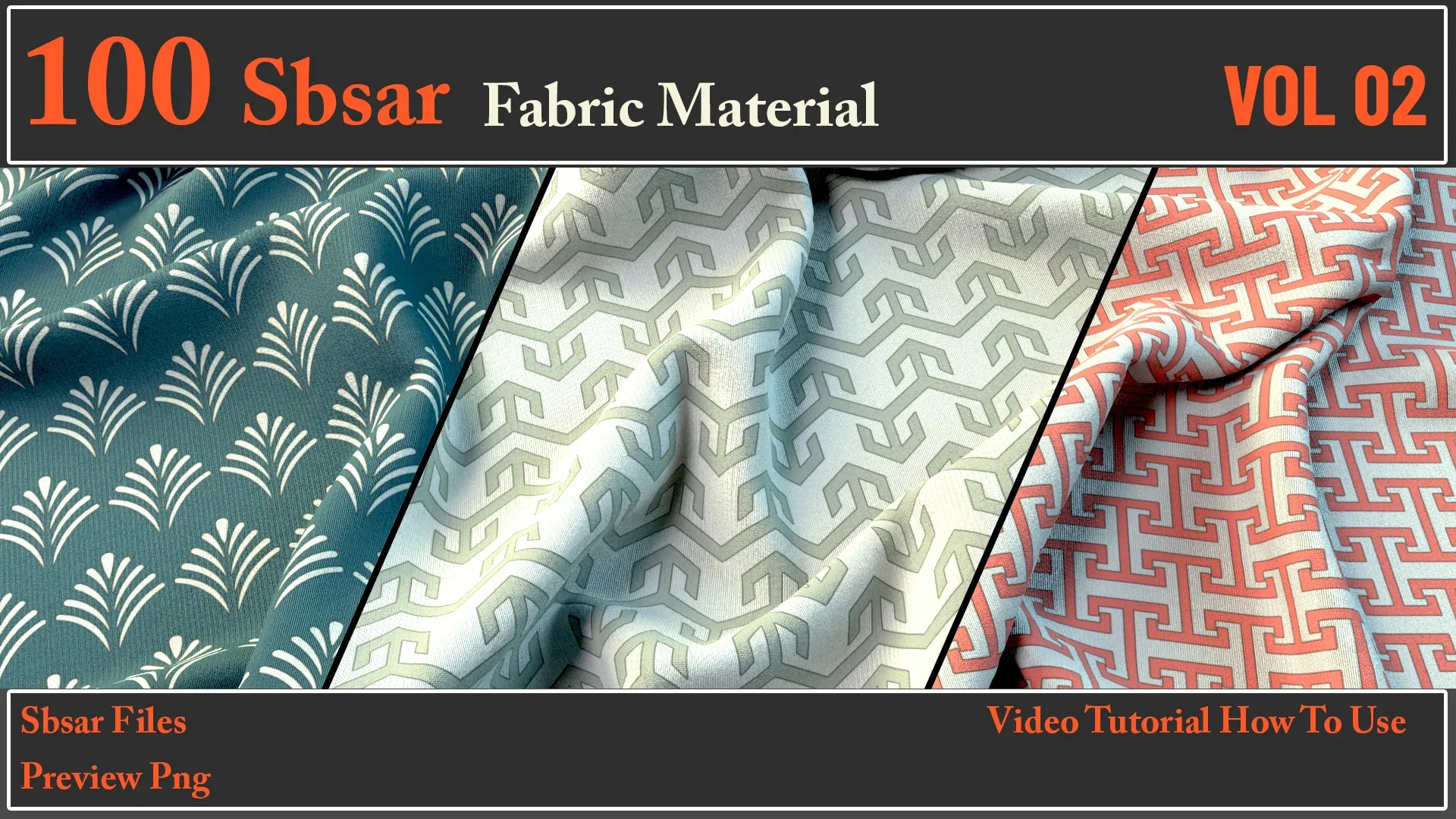 100 SBSAR Files Fabric Materials VOL 02 + Video How To Use
