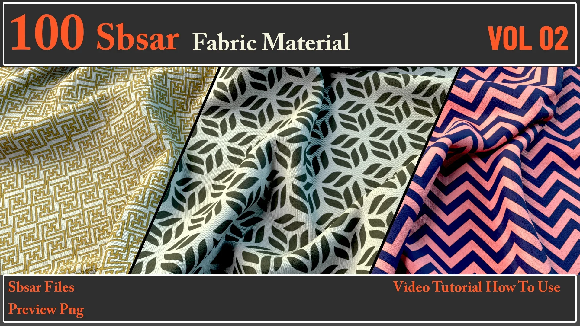 100 SBSAR Files Fabric Materials VOL 02 + Video How To Use