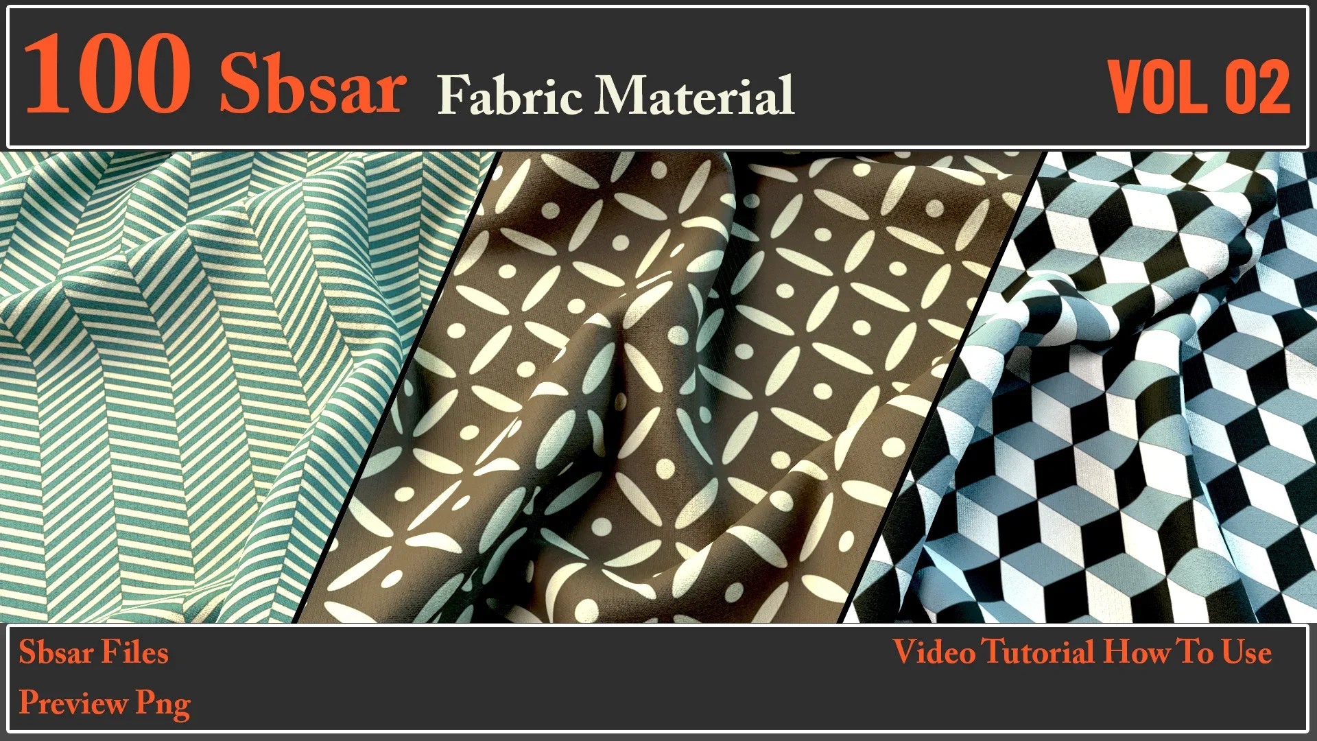 100 SBSAR Files Fabric Materials VOL 02 + Video How To Use