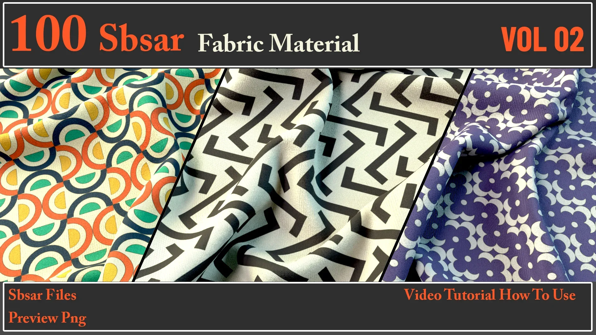 100 SBSAR Files Fabric Materials VOL 02 + Video How To Use