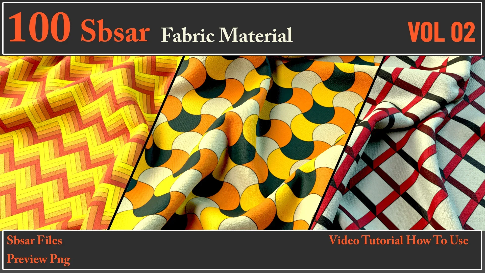 100 SBSAR Files Fabric Materials VOL 02 + Video How To Use