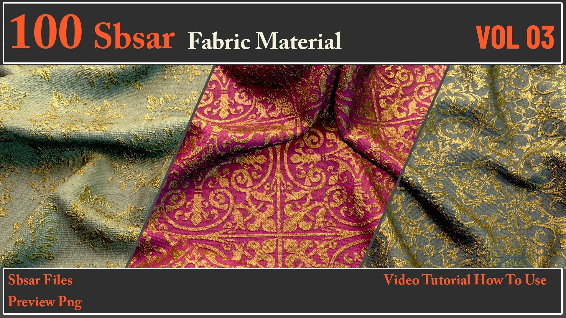 100 SBSAR Files Fabric Materials VOL 03