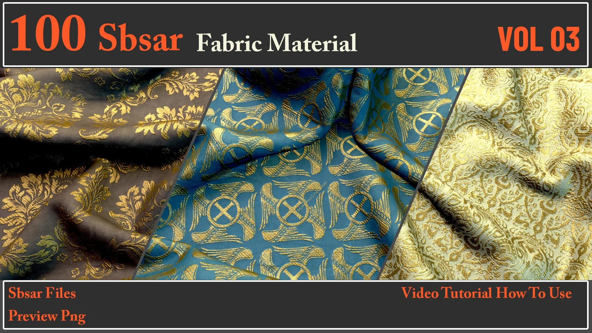 100 SBSAR Files Fabric Materials VOL 03