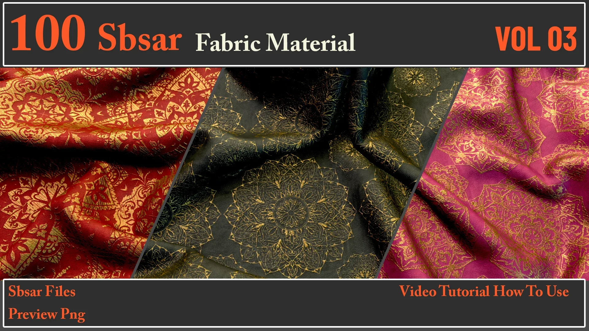 100 SBSAR Files Fabric Materials VOL 03