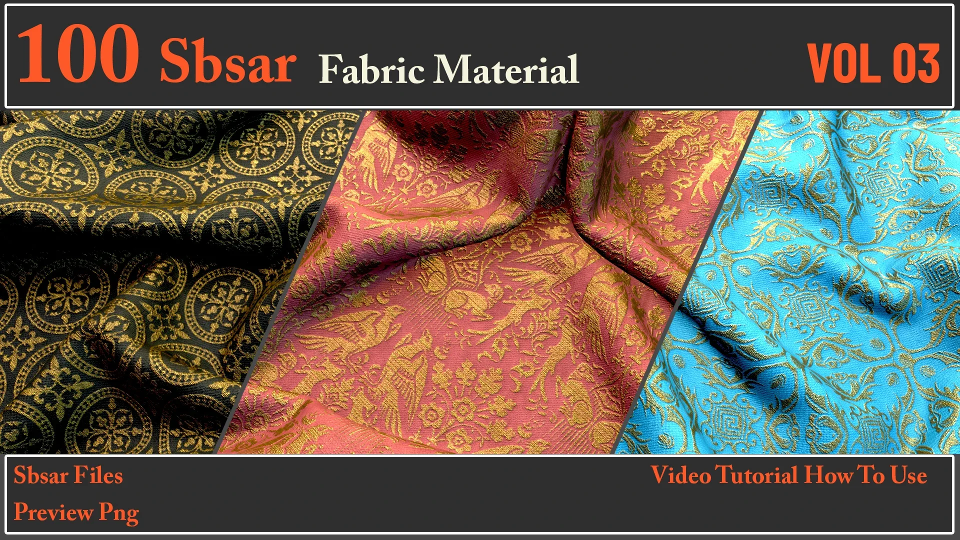 100 SBSAR Files Fabric Materials VOL 03