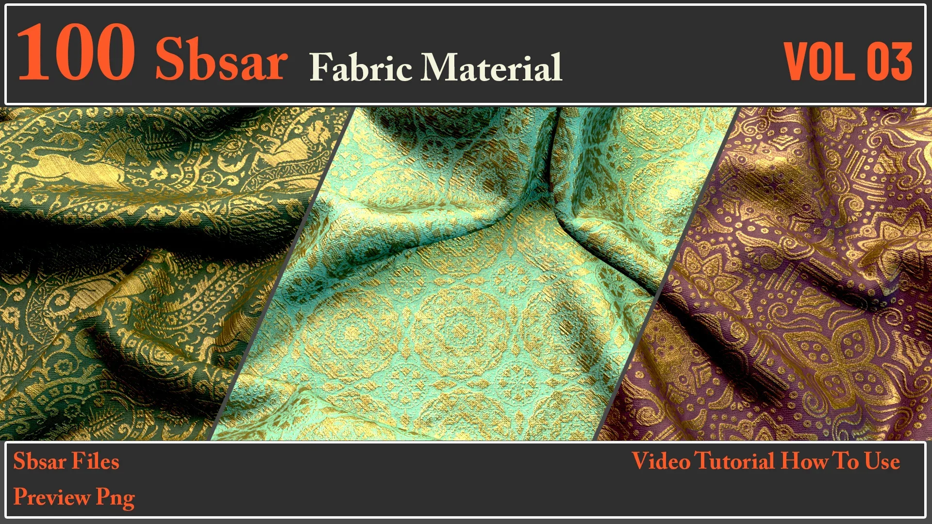 100 SBSAR Files Fabric Materials VOL 03