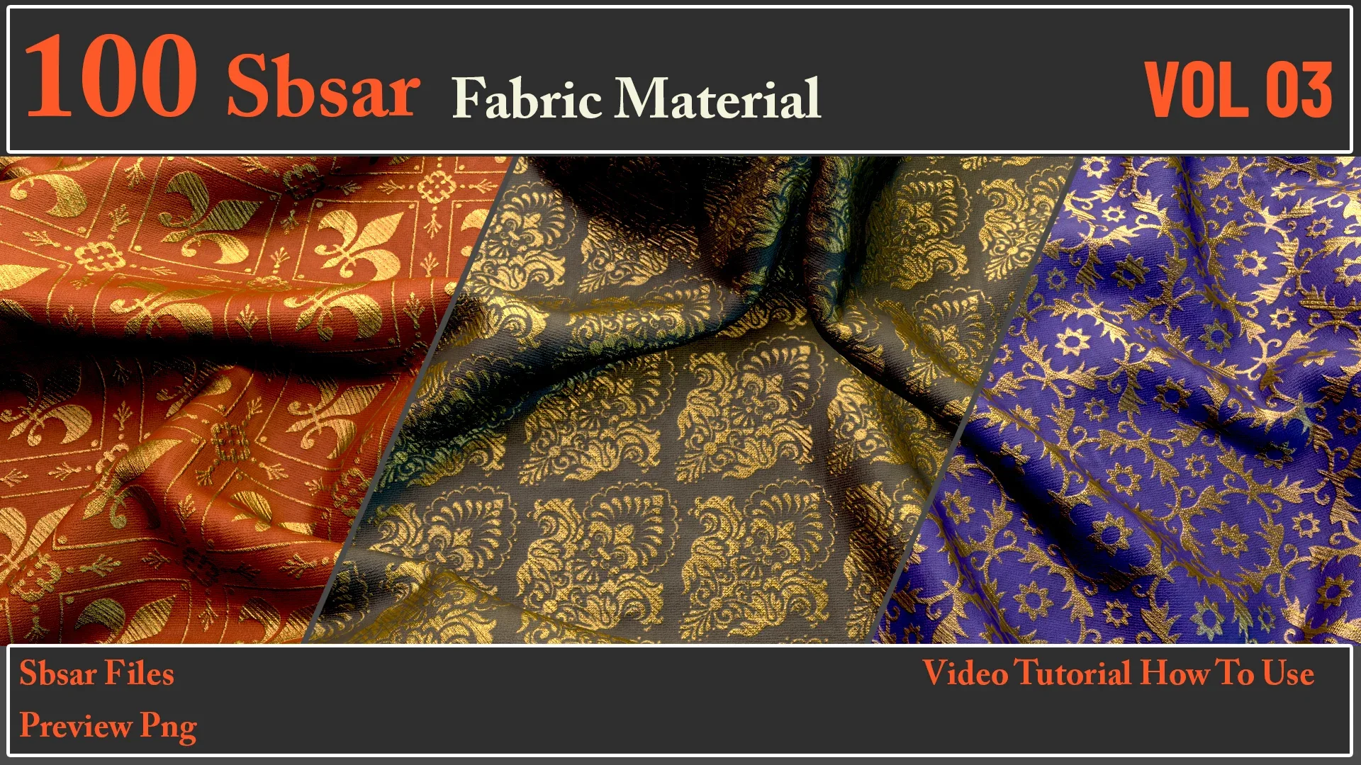 100 SBSAR Files Fabric Materials VOL 03