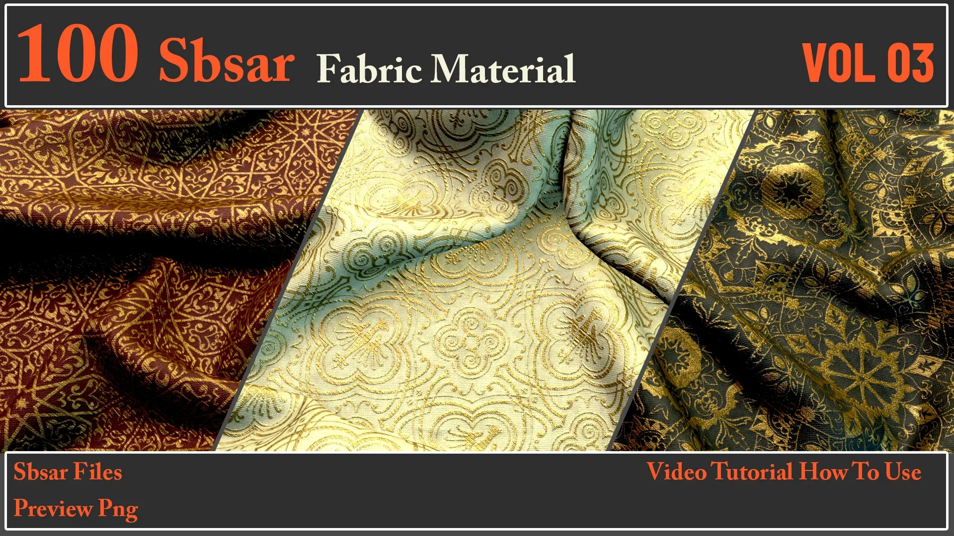 100 SBSAR Files Fabric Materials VOL 03