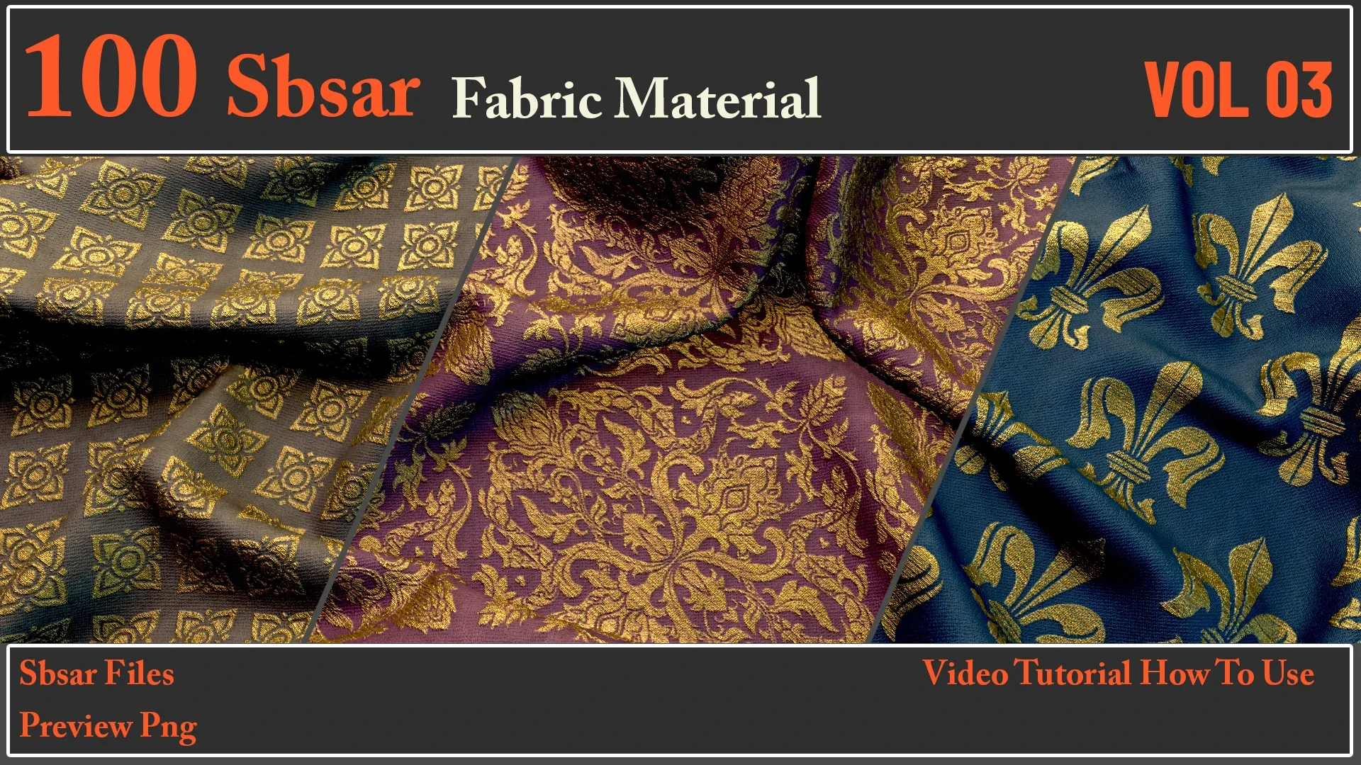 100 SBSAR Files Fabric Materials VOL 03