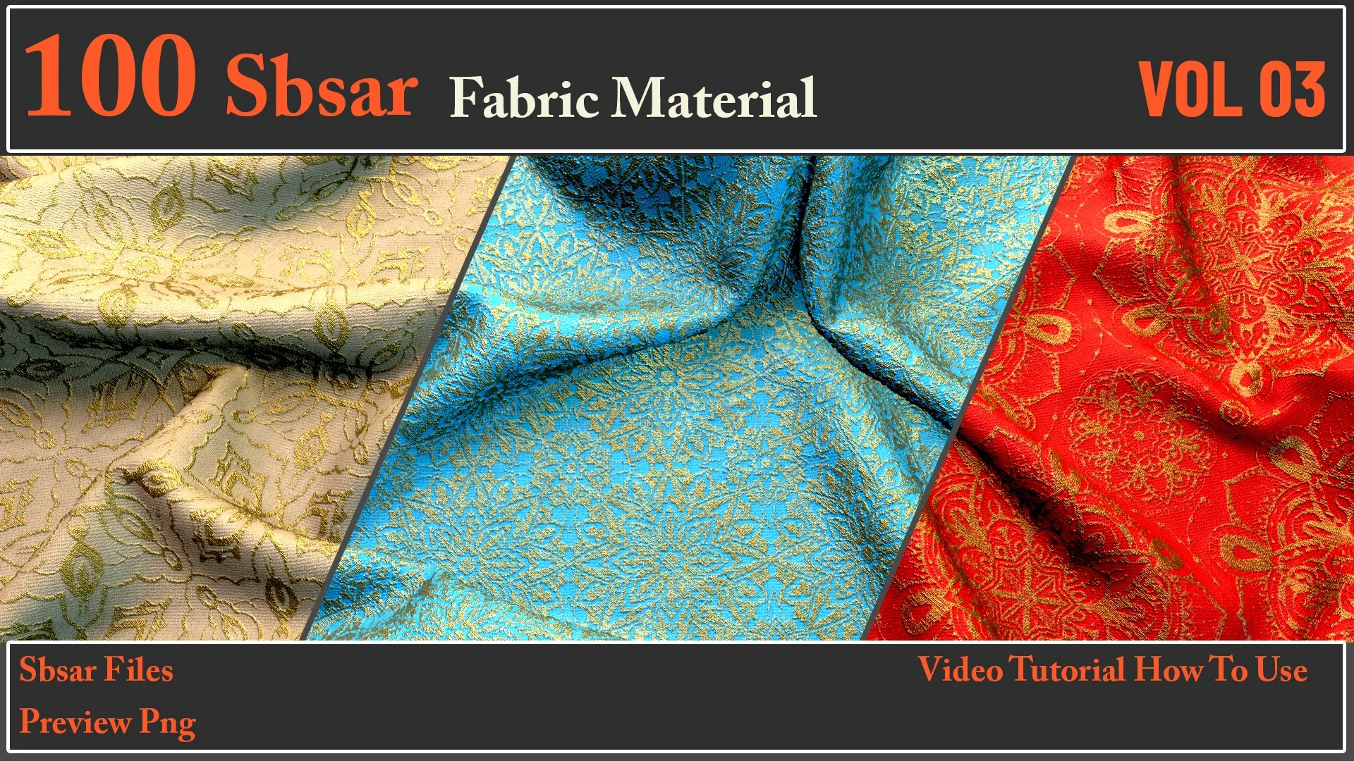 100 SBSAR Files Fabric Materials VOL 03