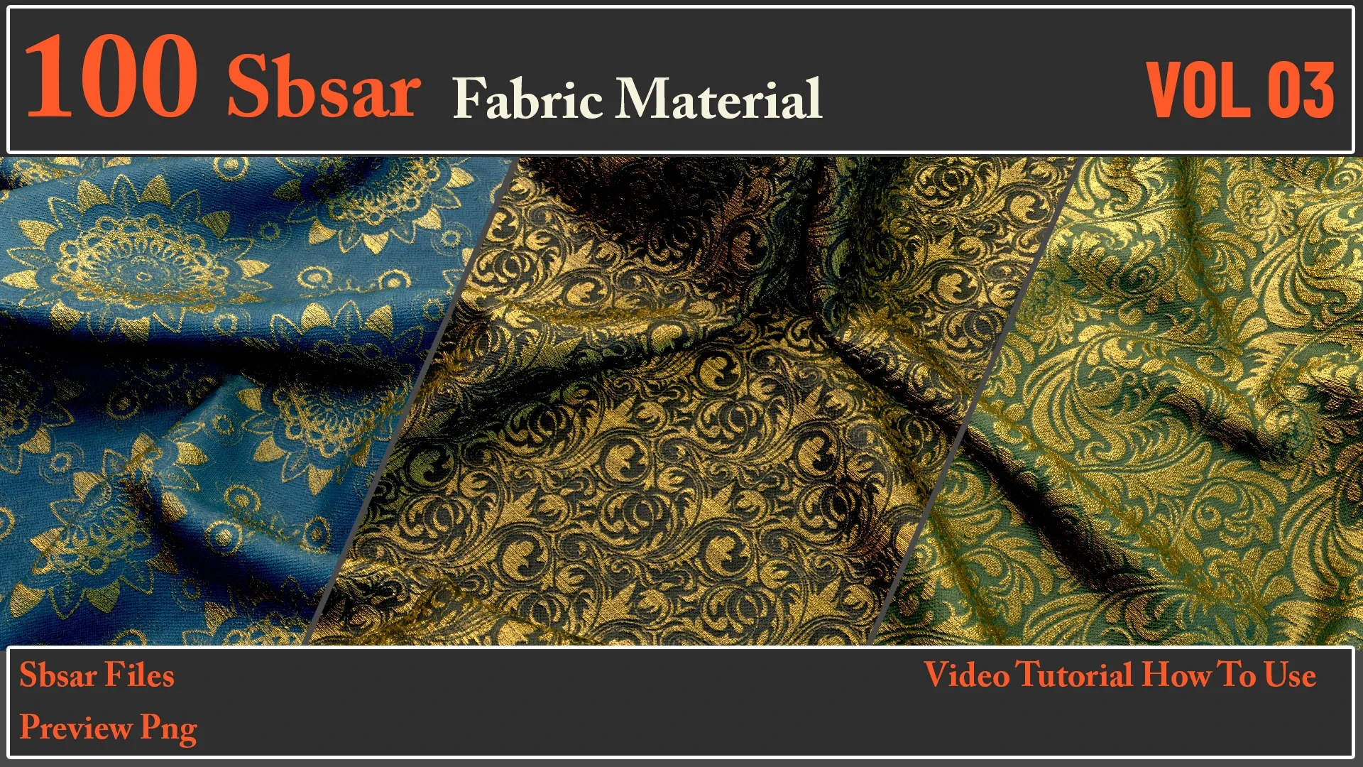 100 SBSAR Files Fabric Materials VOL 03