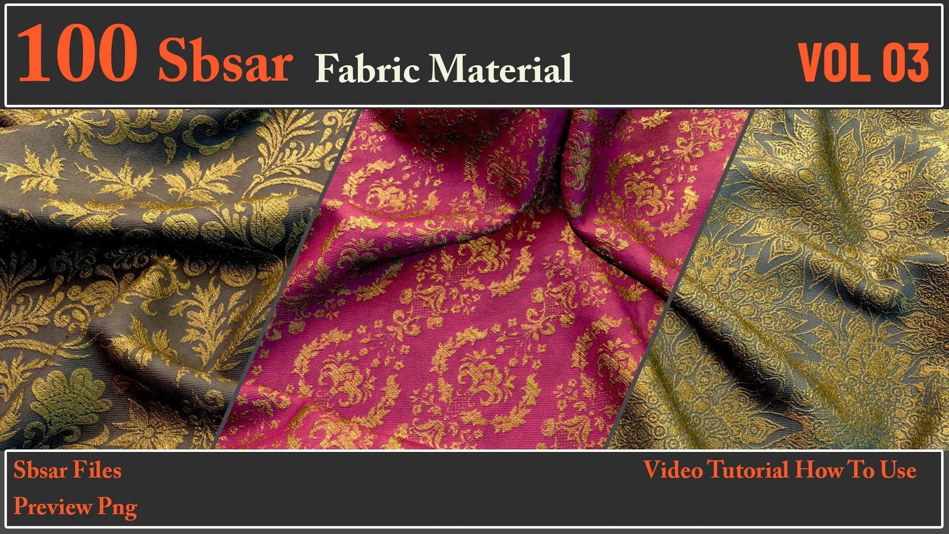 100 SBSAR Files Fabric Materials VOL 03