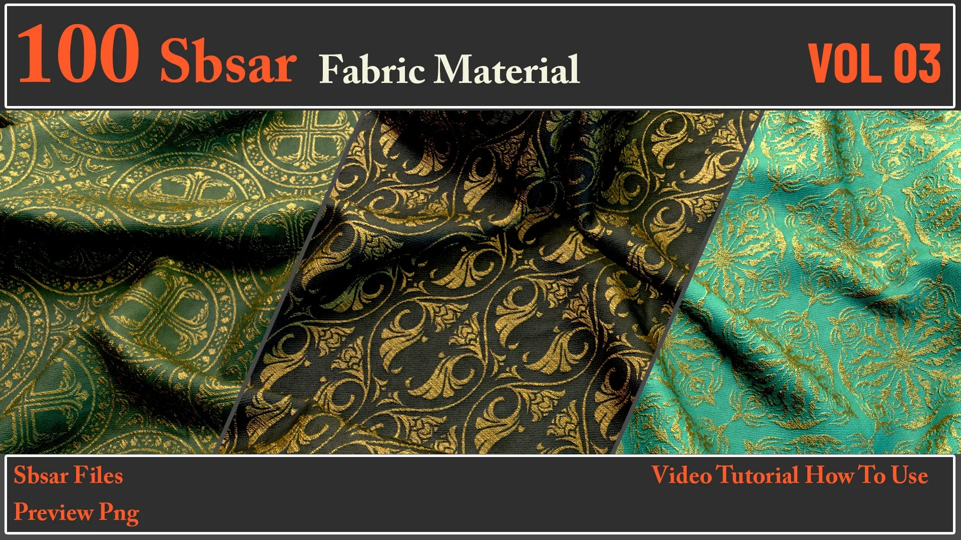 100 SBSAR Files Fabric Materials VOL 03