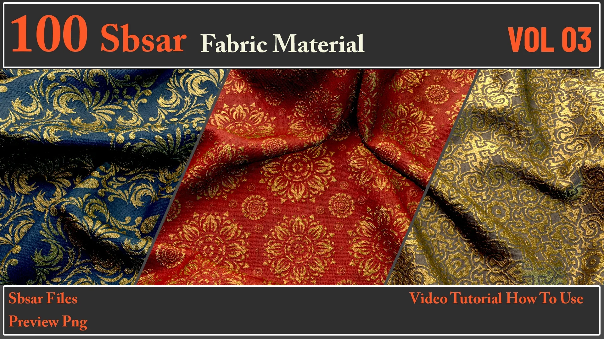 100 SBSAR Files Fabric Materials VOL 03