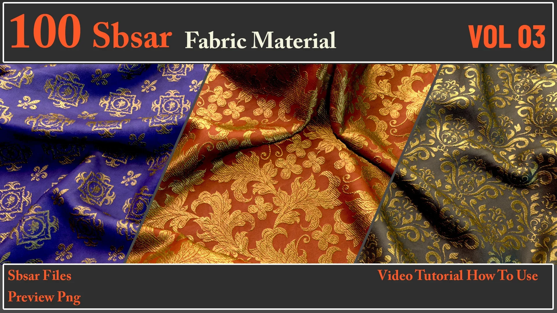 100 SBSAR Files Fabric Materials VOL 03