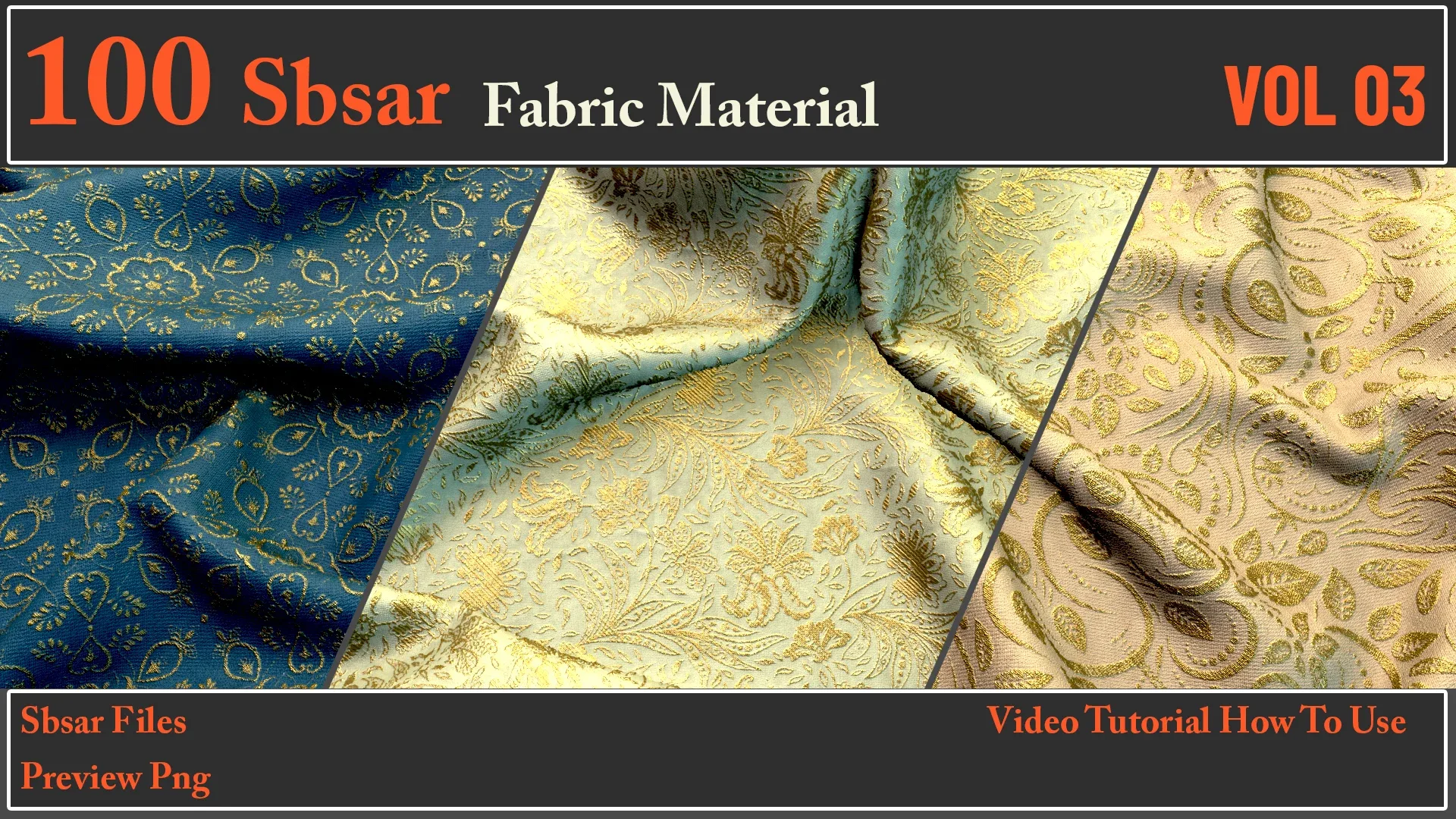 100 SBSAR Files Fabric Materials VOL 03