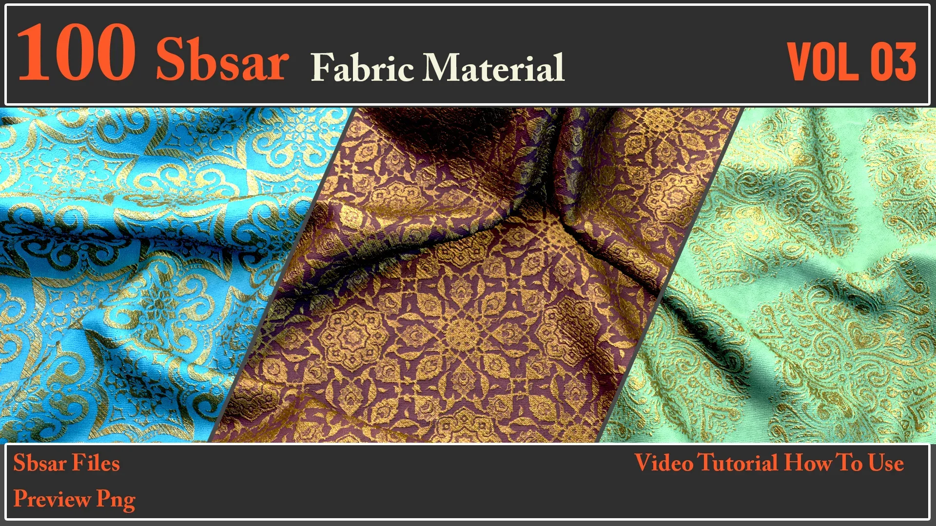 100 SBSAR Files Fabric Materials VOL 03